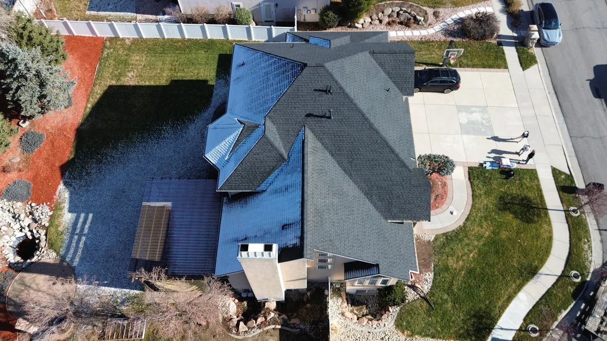 Utah roof inspection showing roof details and weather exposure