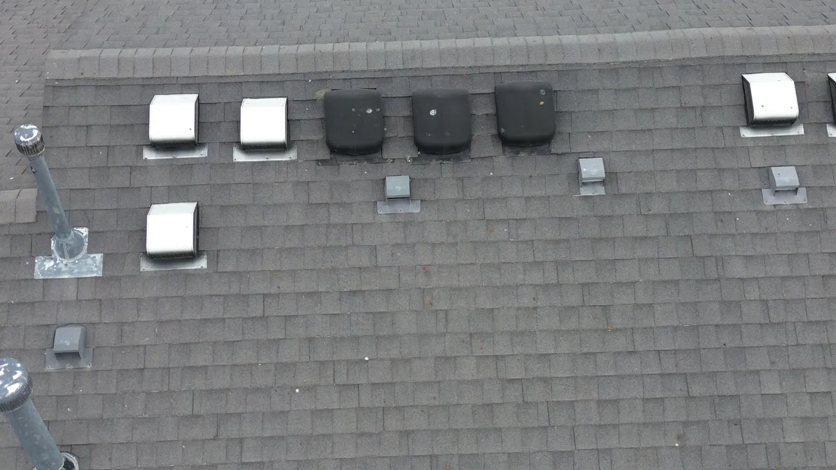Heavy snowmelt and ice accumulation in a residential gutter system
