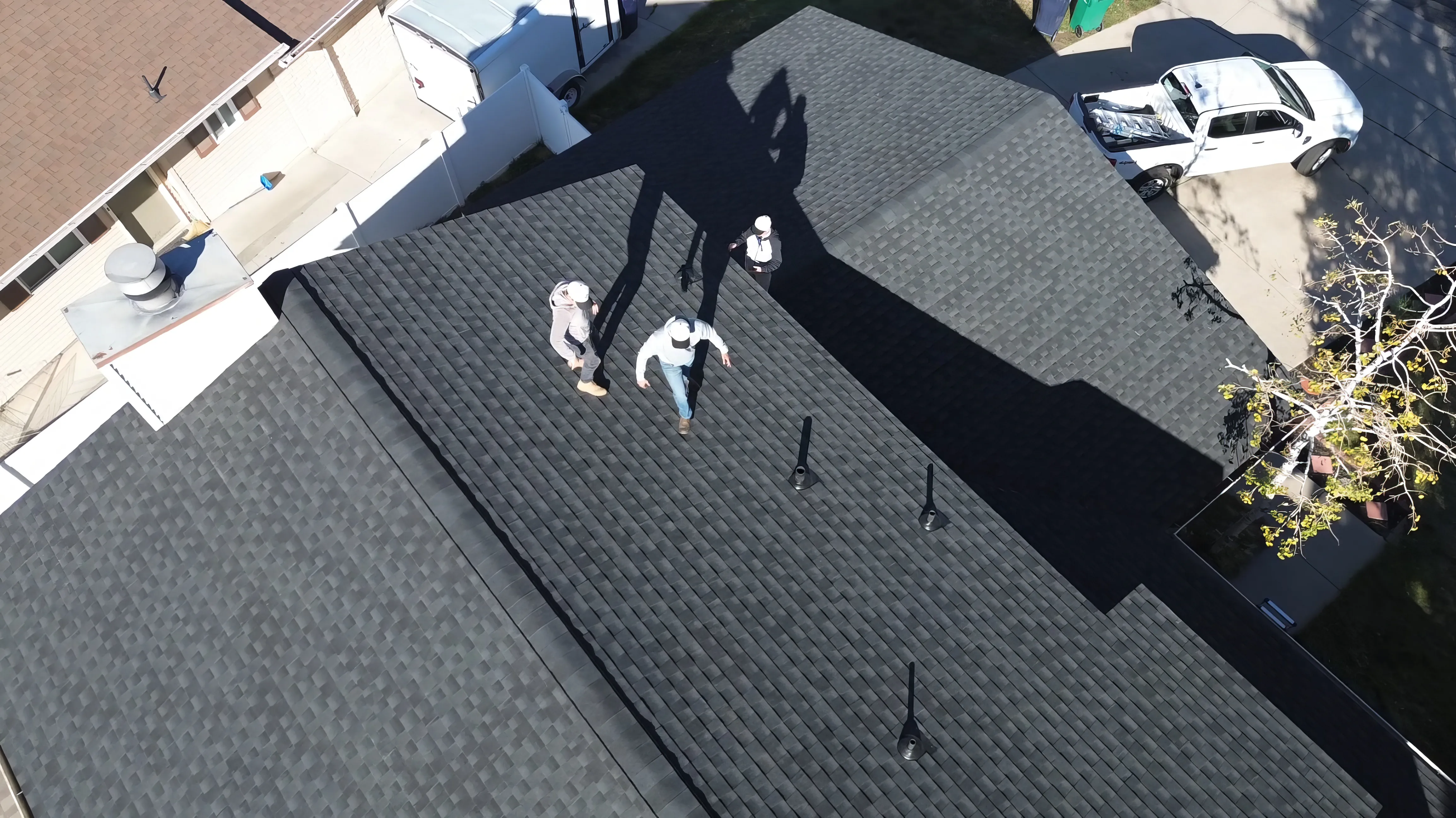 A professional roof inspection being performed in Utah
