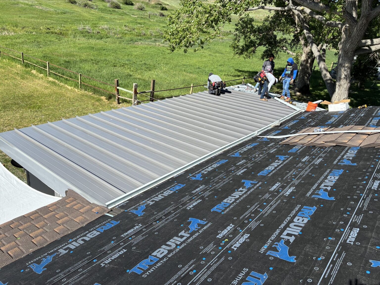 Metal roofing panel detail